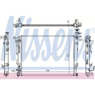 Радиатор основной Nissens 67466 фото