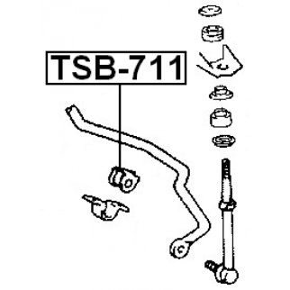Втулка зад.стабил.d17 TOYOTA LAND CRUISER PRADO KDJ9#,KZJ9#,RZJ9#,VZJ9# 1996.04-2002.11 [JP] фото 2