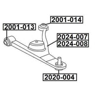 Сайлентблок ASVA 2001-014 фото