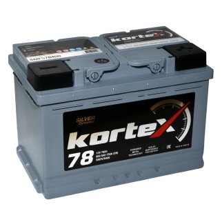 Аккумуляторная батарея KORTEX SILVER Dynamic 6СТ 78 обр. 278х175х190 Турция фото
