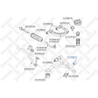87-51046-SX_сайлентблок рычага наруж. л.! Hyundai Sonata NF 04> фото