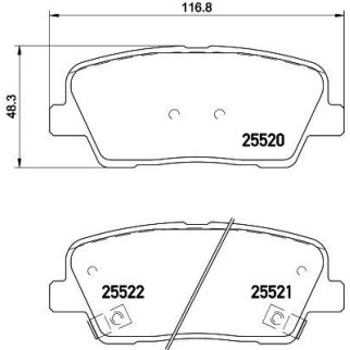 Колодки тормозные задние дисковые к-кт TEXTAR 2552001 фото