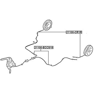 21100-ECCS18_трос ручника задний! Ford Ecosport 11> фото 2