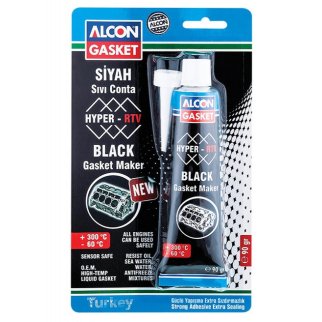 Герметик силикон ALCON серый высокотемператур 90мл фото