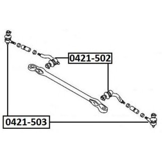 Наконечник рулевой правый ASVA 0421-503 фото