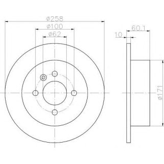 Диск тормозной PAGID 8DD 355 100-351 фото