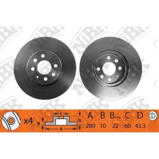 Диск тормозной NiBK RN1202 фото