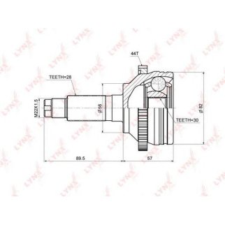 ШРУС наружный LYNXauto CO-5153A фото