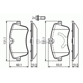 Колодки тормозные передние к-кт BOSCH 0 986 424 517 фото