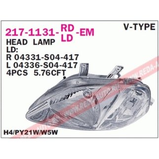 Фара передн лев с ЭК HONDA: CIVIC 98- фото