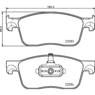 Колодки тормозные передние для а/м Citroen Space 16-/ Jumpy III 16- Peugeot Trav 16-/Expert III 16 фото