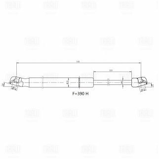 Упор газовый (амортизатор) для а/м Mazda 3 (03-) хетч. (крышки багажника) (GS 2502) фото 3
