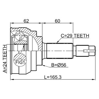 0210-089_ШРУС наружный к-кт! Nissan Teana J31/J32 2.3/2.5 03> фото 2