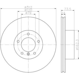 Диск тормозной передний вентилируемый TEXTAR 92176105 фото