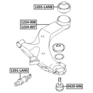 САЙЛЕНТБЛОК ПЕРЕДНЕГО РЫЧАГА ЗАДНИЙ фото