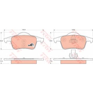 Колодки тормозные задние дисковые к-кт TRW GDB1389 фото