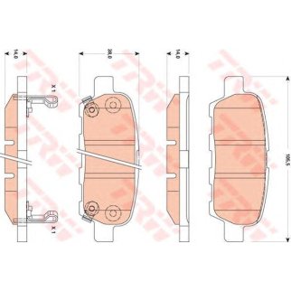 Колодки тормозные задние дисковые к-кт TRW GDB3507 фото