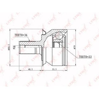 ШРУС наружный LYNXauto CO5102 фото