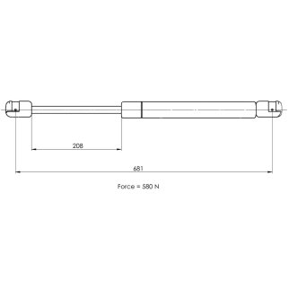 Газовый упор багажника TRIALLI GS 1002 фото 2