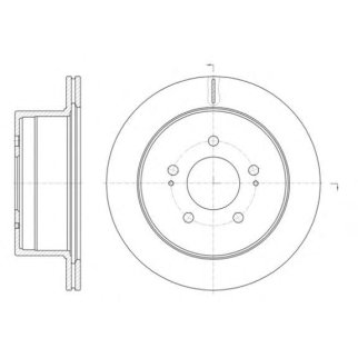 Торм.диск зад.вент.(303x22) 5 отв фото