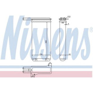 Радиатор отопителя FORD: ESCORT V (ALL/AVL/GAL) 90-92, ESCORT VI (ALL/GAL) 92-95, ESCORT VII (AAL/ABL/AFL/ANL/GAL) 95-00, ORION III (GAL) 90-93 фото