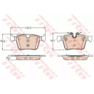 Колодки тормозные задние дисковые к-кт TRW GDB2110 фото