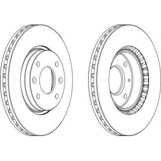 Диск тормозной передний HYUNDAI Sonata 01-04/Elantra KIA Magentis FERODO DDF1522 фото