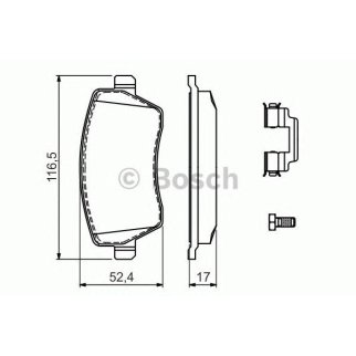 Колодки тормозные ЛАДА Vesta,Largus RENAULT Logan,Clio NISSAN Micra,Note передние (4шт.) BOSCH фото