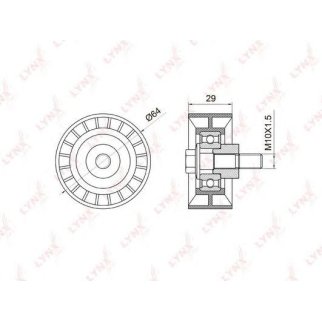 Ролик дополнительный ремня ГРМ LYNXauto PB-3006 фото
