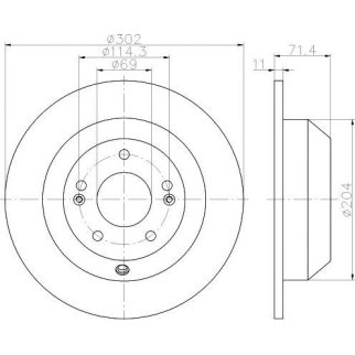 Диск тормозной задний MINTEX MDC2245 фото