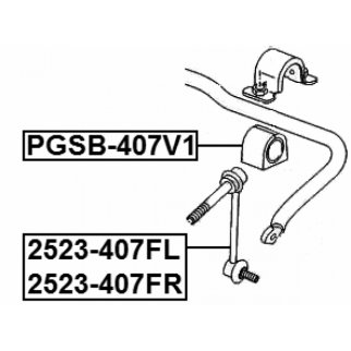 PGSB407V1_втулка стабилизатора переднего центральная! d23.5 Citroen C5, Peugeot 407 1.6-3.0 04> фото 2