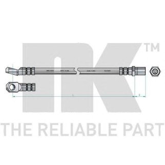 Шланг тормозной NK 853322 фото