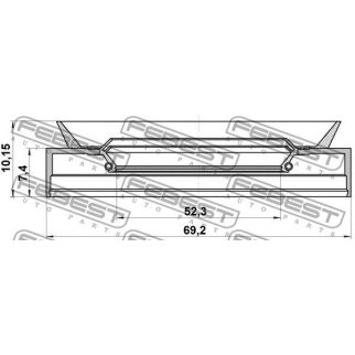 Сальник ступичный передний 54x69x7.4x10 фото