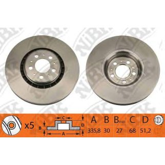 Диск тормозной передний вентилируемый NiBK RN1183 фото