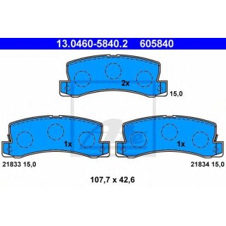 Колодки торм.зад. фото
