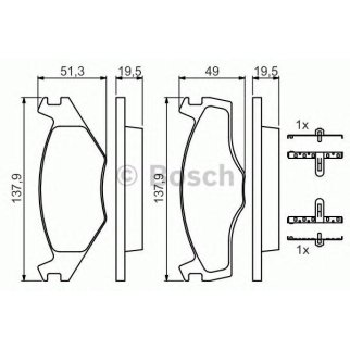 Колодки тормозные передние к-кт BOSCH 0 986 468 873 фото