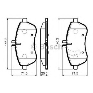Колодки тормозные передние к-кт BOSCH 0 986 494 161 фото