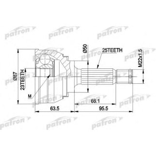 Шрус привода PATRON PCV1048 фото