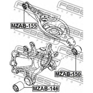 MZAB-155_сайлентблок заднего рычага! Mazda 3 BM 13> фото