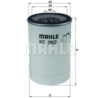 Фильтр топливный MAHLE KC 362 D фото