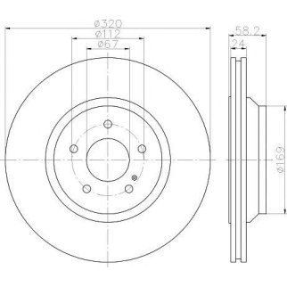 Диск тормозной задний MINTEX MDC2291 фото