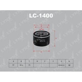 Фильтр масляный LYNXauto LC-1400 фото