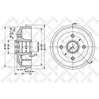 6025-3705-SX_барабан тормозной! без ABS Peugeot 306, Citroen ZX/Xsara all 91> фото