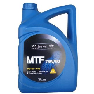 Масло трансмиссионное HYUNDAI MTF 75W90 синт.6л GL-3,4 OE фото