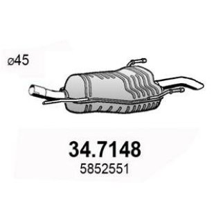 Глушитель основной ASSO 34.7148 фото