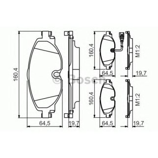 Колодки тормозные передние к-кт BOSCH 0 986 495 347 фото