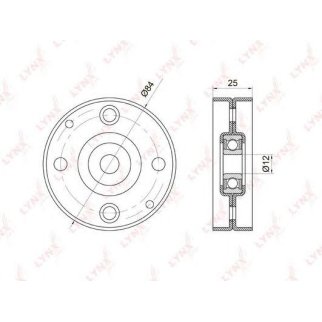 Ролик-натяжитель ручейкового ремня LYNXauto PB-5014 фото