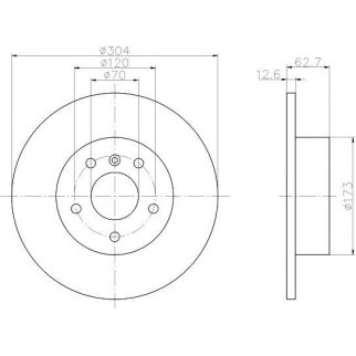 Диск тормозной задний MINTEX MDC985 фото