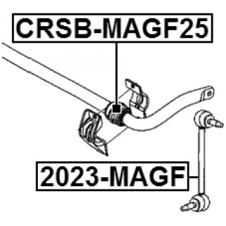 Втулка переднего стабилизатора FEBEST CRSB-MAGF25 фото 2 Втулка переднего стабилизатора FEBEST CRSB-MAGF25 фото 2