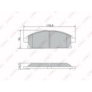 Колодки тормозные передние к-кт LYNXauto BD5729 фото